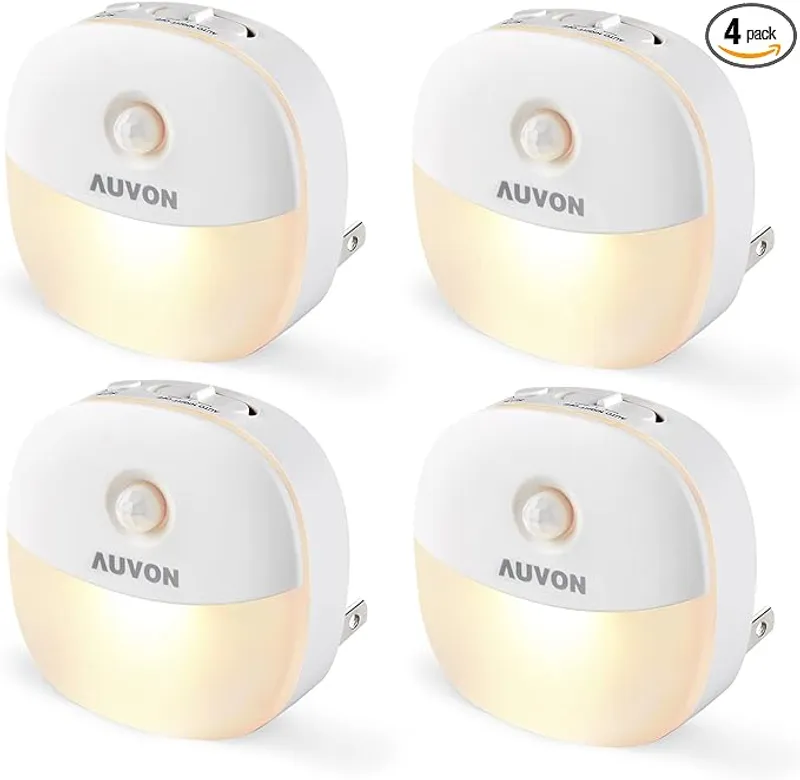 AUVON Plug-in Night Light with Motion Sensor and Dusk to Dawn Sensor - Main Image