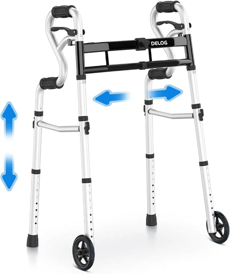 Delog Narrow Folding Walker for Seniors, 3 in 1 Folding Walker - Main Image