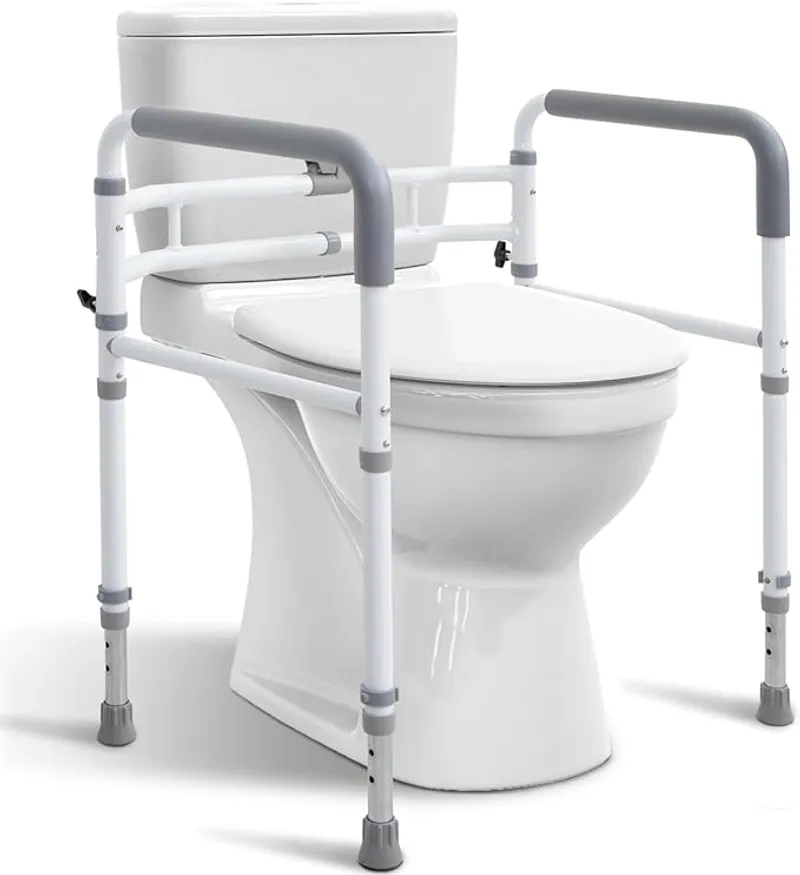 Toilet Rails - Toilet Safety Rail for Elderly Adults - Adjustable Bathroom Toilet Handles - Main Image