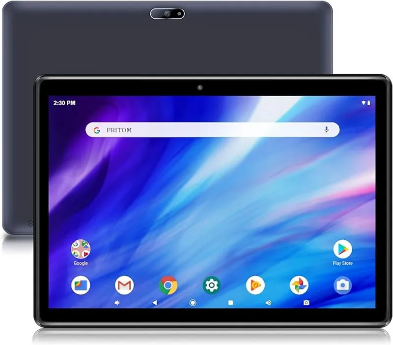 PRITOM Tablet 10 inch, 64GB, Tablet Android 13, HD IPS Screen, Dual Camera, WiFi, Bluetooth, Tablets with 6000mAh Battery, Touch10 Tab GMS Certified - Main Image