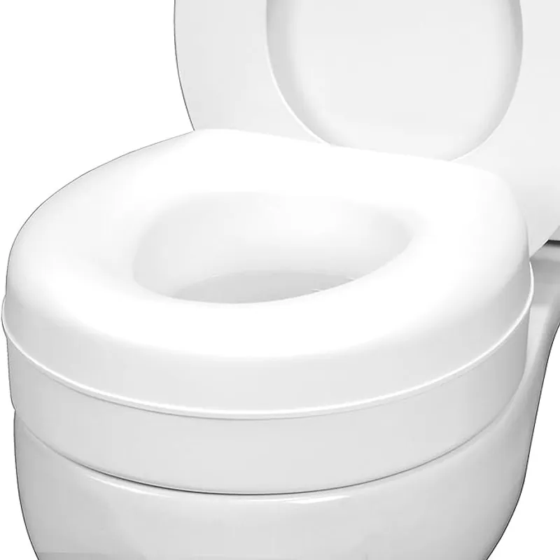 HealthSmart Enhanced Comfort 5" Raised (Round) Toilet Seat Risers for Seniors - Main Image