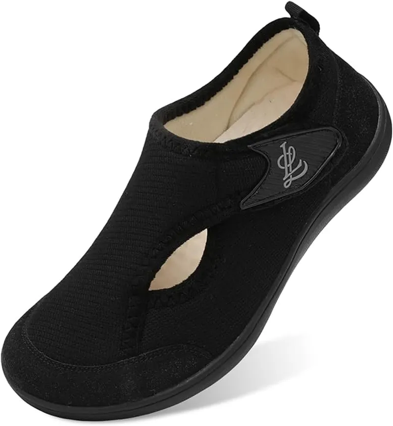LeIsfIt Womens Slippers Wide Diabetic Shoes Adjustable Arthritis Edema House Shoes Indoor Outdoor Slippers - Comfortable Support - Main Image