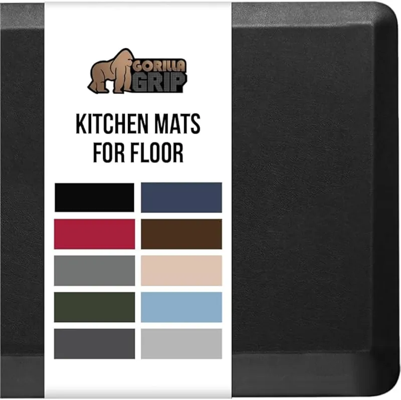 GORILLA GRIP Comfortable Cushioned Kitchen Mats for Floor, Waterproof and Stain Resistant Soft Top - Main Image