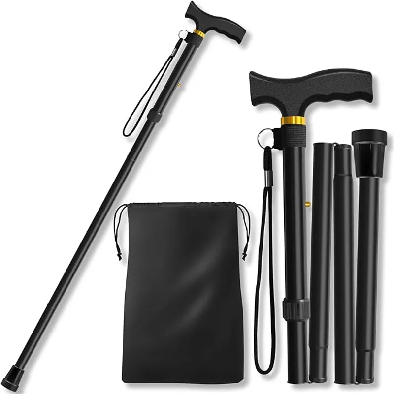 Folding Cane, Walking Poles with Adjustable Height, Canes for Men, Women and for The Elderly - Main Image