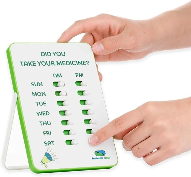 Medication Tracker & Pill Reminder | Visual Reminder Alarm | 7 Day AM PM Medication Reminder - Main Image