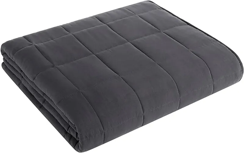 King Size Weighted Blanket 20lbs - 88''x104'' Cooling Breathable Heavy Blanket with Glass Beads for Adult All-Season - Main Image