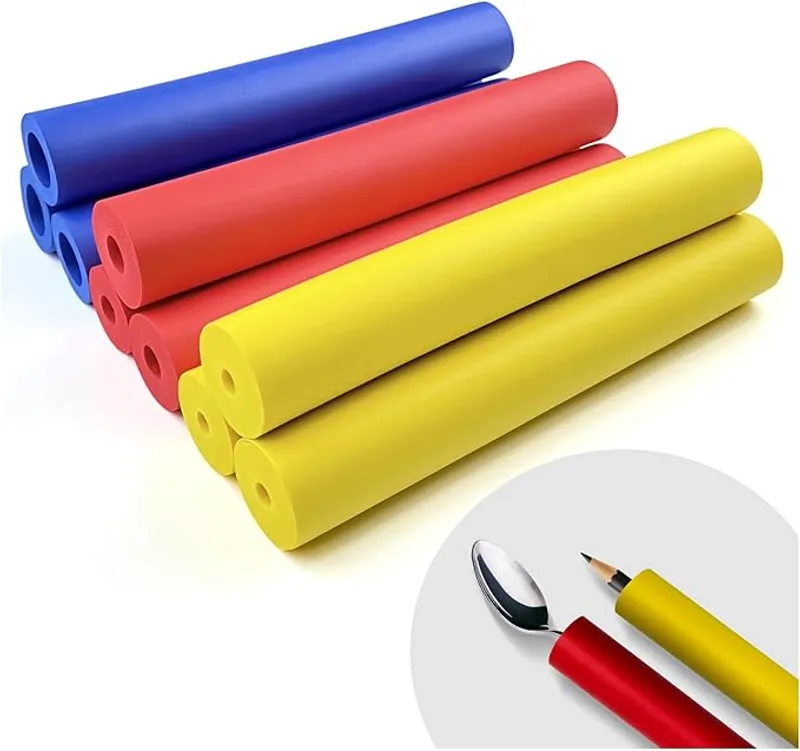 9pcs Foam Grip Tubing Adaptive Utensils Grip Tubing, Built up Grip Aid for Utensils, Tools and Pens for Elderly, Arthritic, Handicapped - Main Image