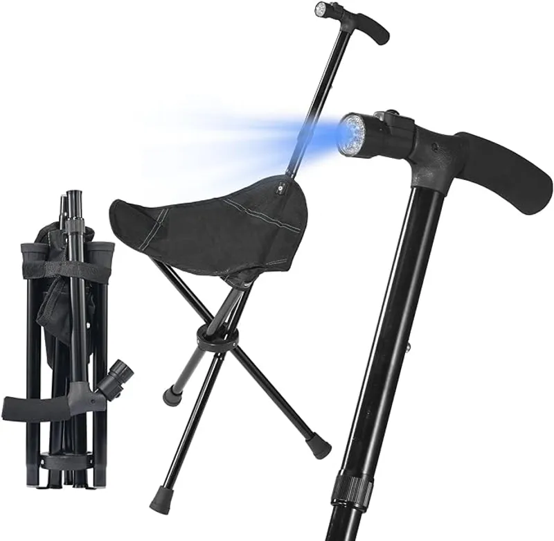 Foldable Cane with Seat&Light - Key Benefit or Feature - Main Image