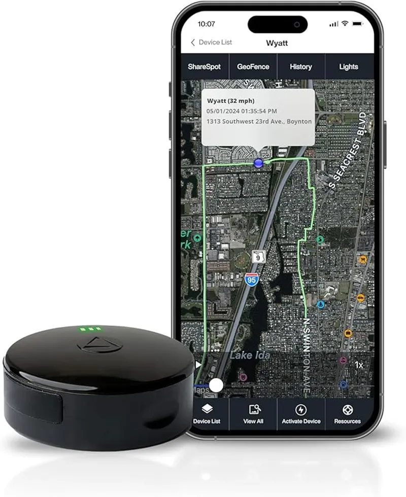 LandAirSea 54 GPS Tracker - Made in the USA from Domestic & Imported Parts. Long Battery, Magnetic, Waterproof, Global Tracking. Subscription Required - Main Image