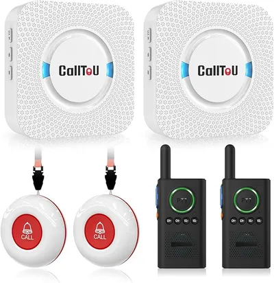 CallToU Caregiver Pager Wireless Alert Button Home Intercom System Long Range 2 Way Radio for Elderly/Patient/Pregnant/Home/Office - Main Image
