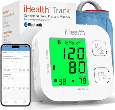 iHealth Track Smart Upper Arm Blood Pressure Monitor - Clinically Accurate Blood Pressure Monitoring - Main Image
