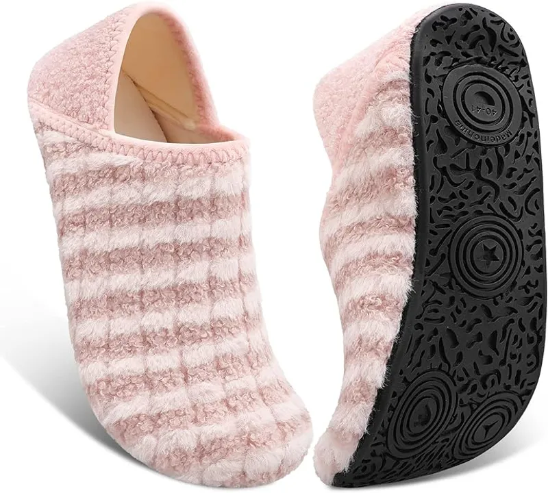 Fires Womens Mens Slippers with Rubber Sole Soft-Lightweight House Slipper Socks Around House Shoes Non Slip Indoor/Outdoor - Perfect Slippers for Comfortable Indoor Outdoor Use - Main Image