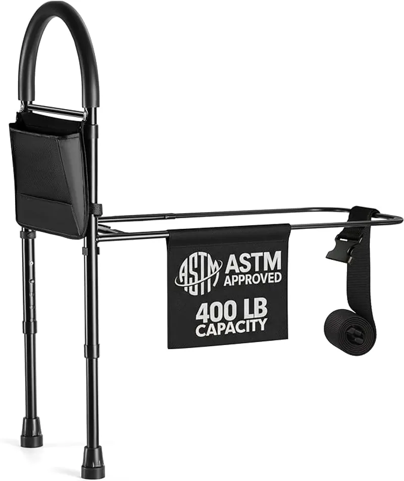 Medical king Bed Rails for Elderly Adults Safety Bed Assist Rails for Seniors with Adjustable Heights ASTM Approved Easy to get in or Out of Bed with Floor Support - Main Image
