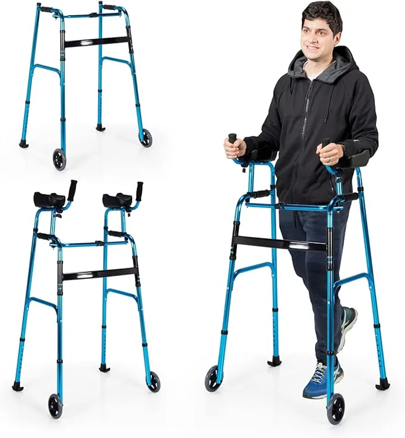 Goplus Walkers for Seniors - Sturdy and Stable Walking Mobility Aid - Main Image