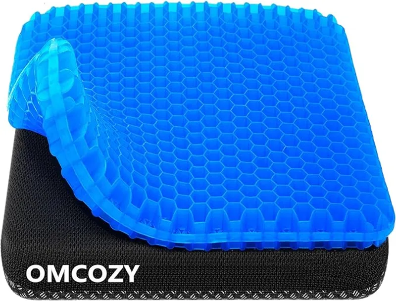 Gel Seat Cushion, Cooling seat Cushion (Super Large & Thick), Breathable Honeycomb Design Absorbs Pressure Points Seat Cushion - Main Image