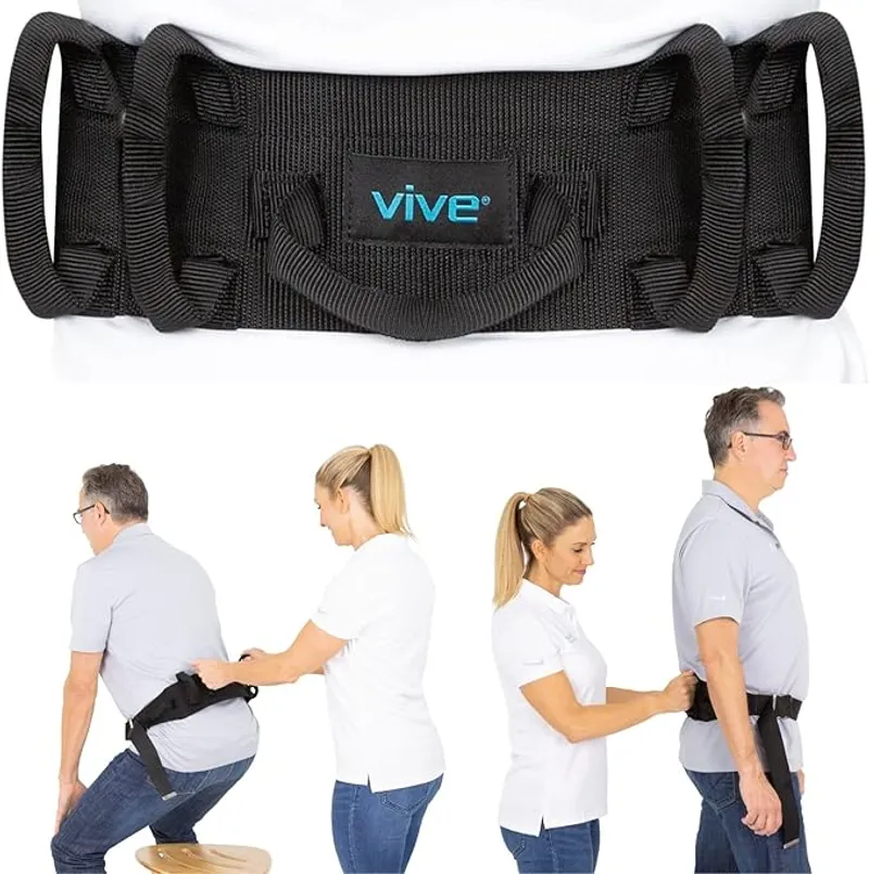 Vive Gait Belt (300lbs) Transfer Belt with Handles - Medical Nursing Safety Patient Assist - Main Image