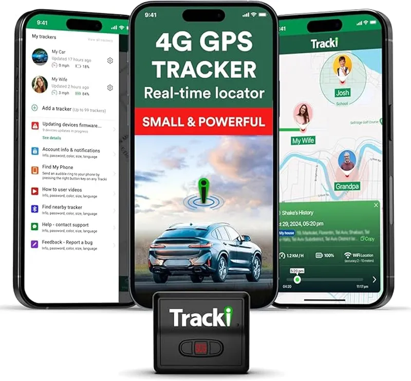 Tracki GPS Tracker For Vehicles - Real-Time GPS Tracking Device for Cars & Assets with App - Main Image