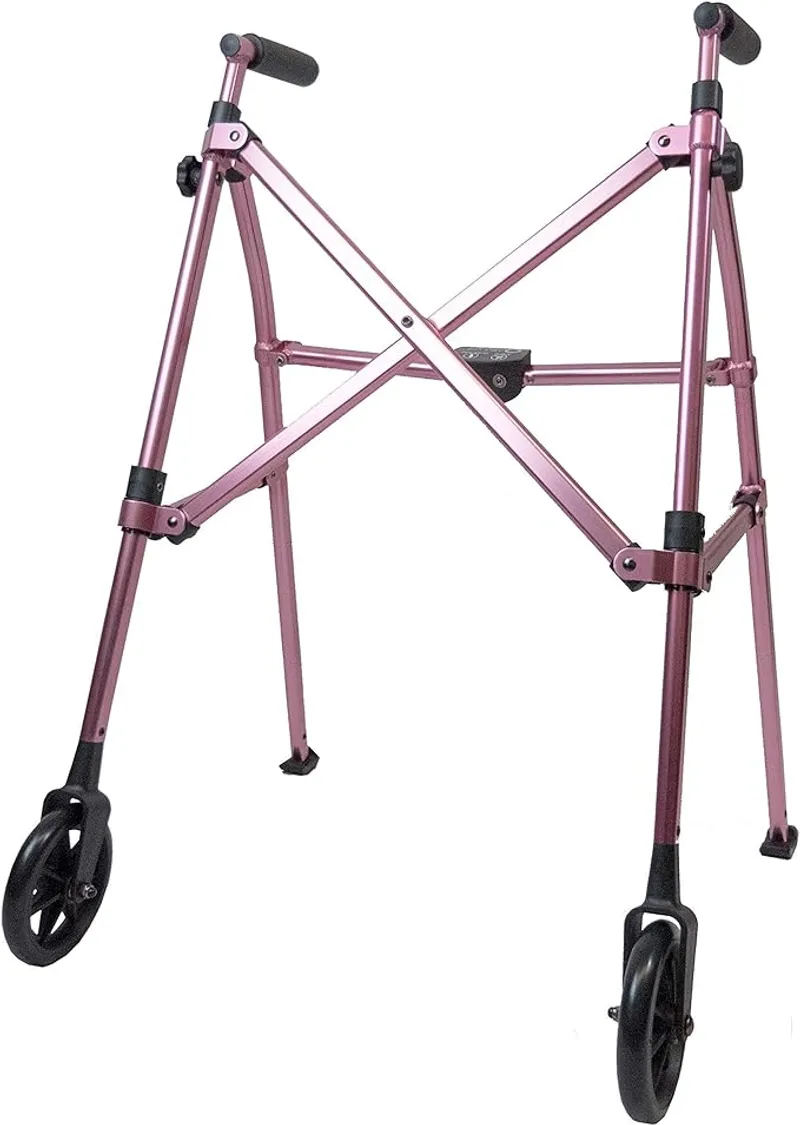 Stander Space Saver Walker, Lightweight Folding Rolling Mobility Aid for Seniors & Adults - Compact Walking Support - Main Image
