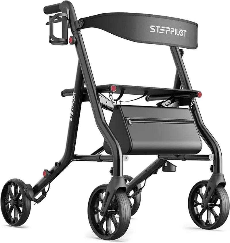 Titan Foldable Rollator Walkers with Seat - Customized Comfort & Control - Main Image