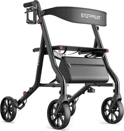 Titan Foldable Rollator Walkers with Seat - Customized Comfort & Control - Main Image