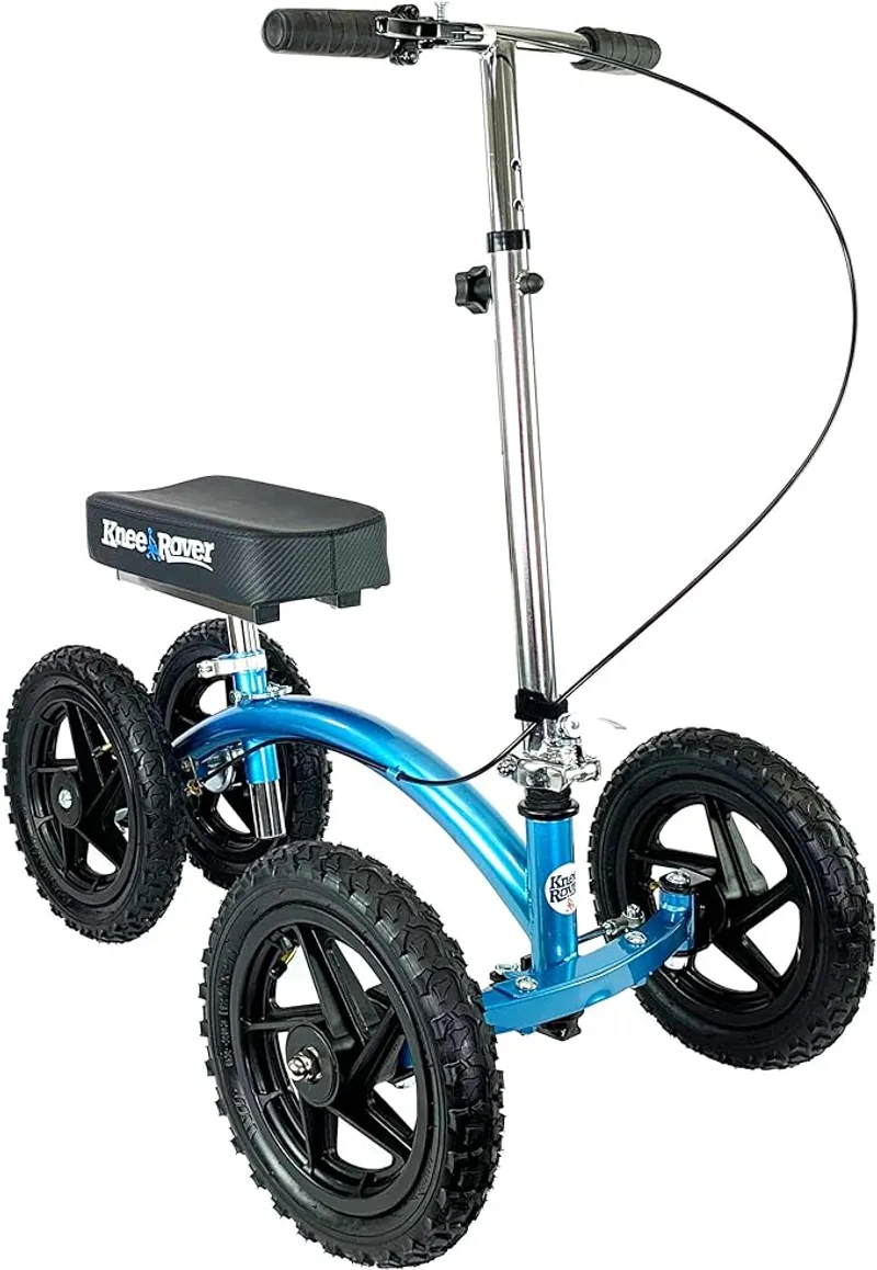 KneeRover Quad All Terrain Knee Scooter for Adults for Foot Surgery Heavy Duty Knee Walker for Broken Ankle Foot Injuries Recovery - Main Image