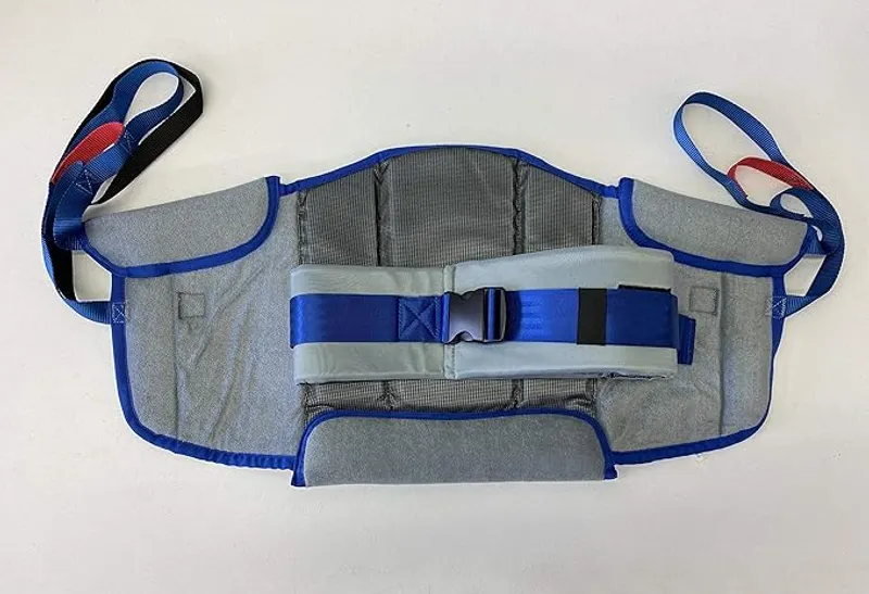 Patient Aid Padded Sit-to-Stand Patient Transfer Sling PASA1 with Back Support Padding and Assist Straps for Moving 90-135 lb Users, Works with Most Lifts - Patient Lift Sling - Stand Assist - Main Image